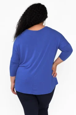 Sleeved Tops<Betty Basics Cobalt Milan 3/4 Sleeve Top