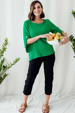 Pants<Threadz Cody Black Straight Leg Stretch Pant