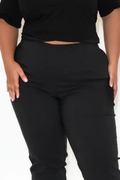 Pants<Threadz Cody Black Straight Leg Stretch Pant