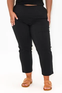 Pants<Threadz Cody Black Straight Leg Stretch Pant