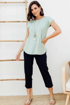 Pants<Threadz Cody Navy Straight Leg Stretch Pant