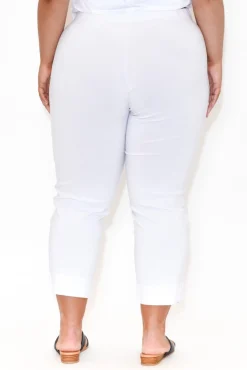 Pants<Threadz Cody White Straight Leg Stretch Pant