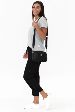 Pants<Willow Tree Colette Black Linen Blend Stretch Pant