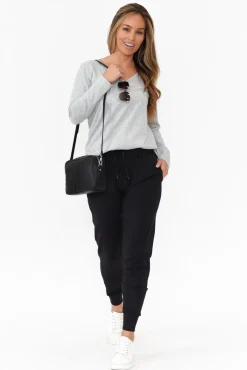 Pants<Betty Basics Collins Black Tie Waist Jogger Pant