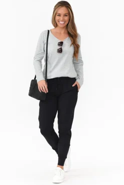 Pants<Betty Basics Collins Black Tie Waist Jogger Pant