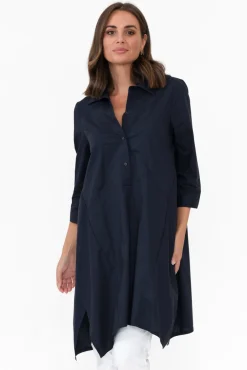 Cotton Tops<Tirelli Colson Navy Cotton Tunic