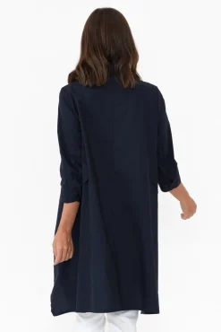 Cotton Tops<Tirelli Colson Navy Cotton Tunic