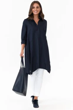 Cotton Tops<Tirelli Colson Navy Cotton Tunic