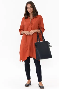 Cotton Tops<Tirelli Colson Rust Cotton Tunic