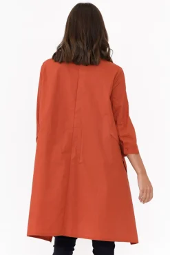 Cotton Tops<Tirelli Colson Rust Cotton Tunic