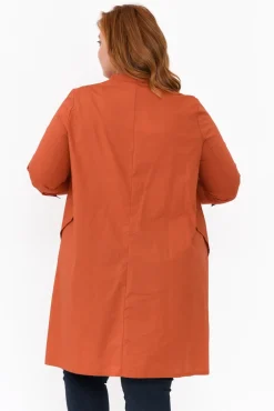 Cotton Tops<Tirelli Colson Rust Cotton Tunic