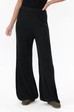 Pants<La Strada Connor Black Modal Blend Knit Pant