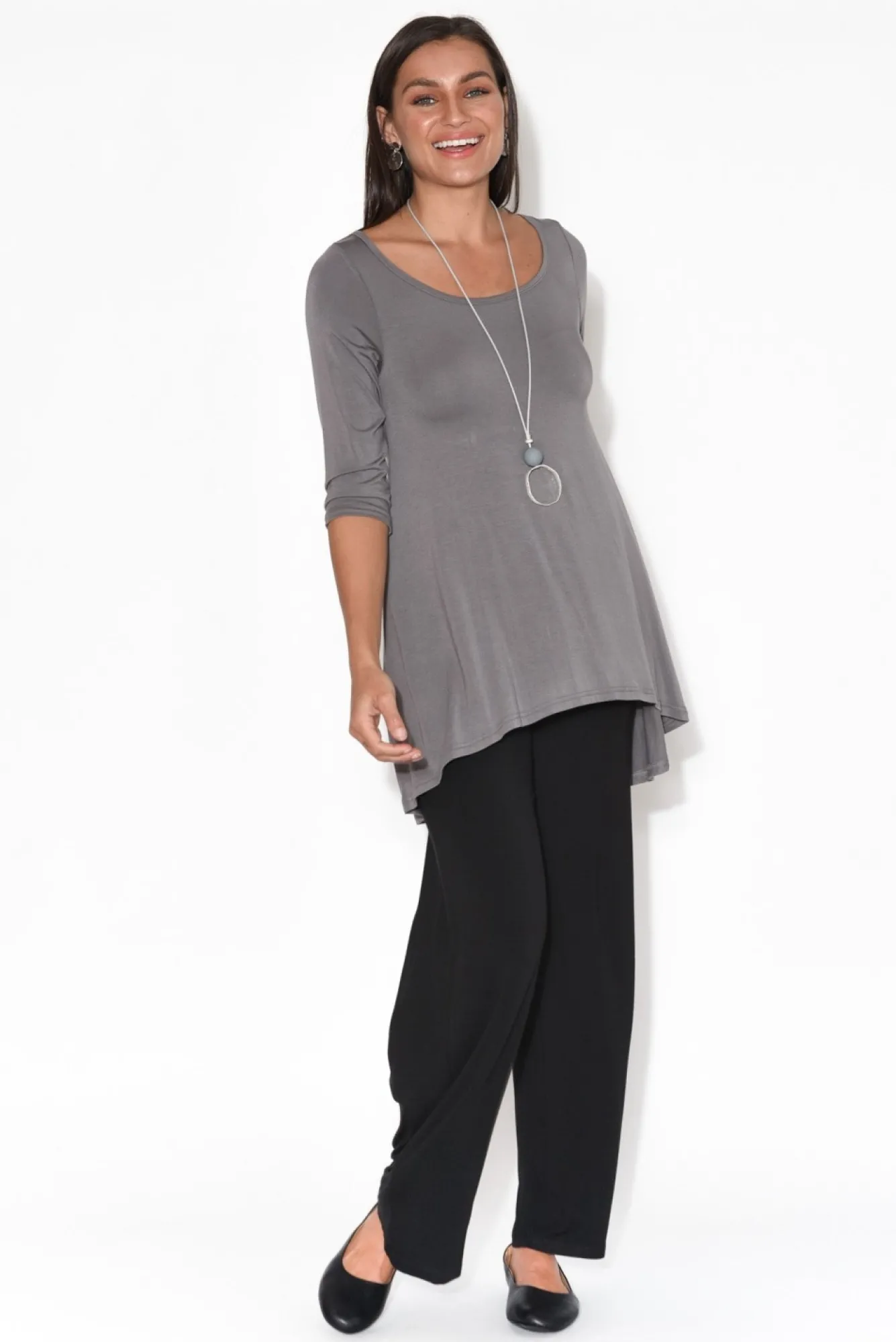 Pants<Bamboo Body Cory Black Bamboo Wide Leg Pant