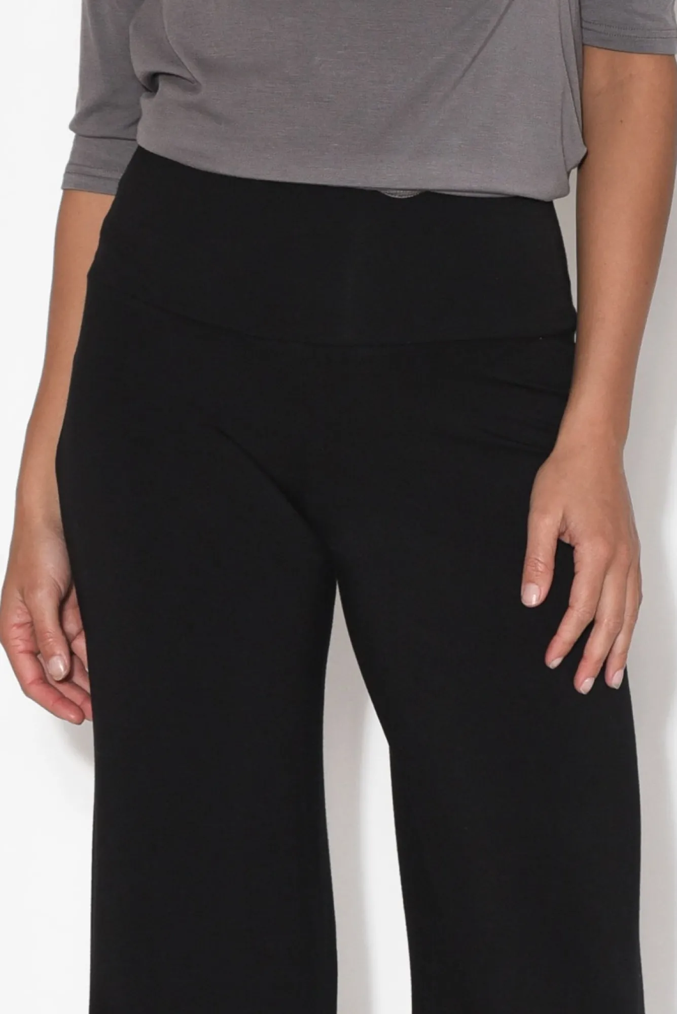 Pants<Bamboo Body Cory Black Bamboo Wide Leg Pant