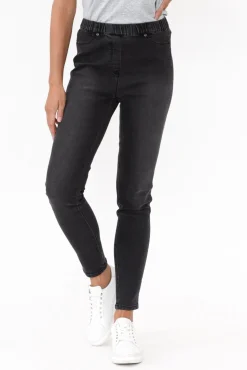 Jeans<Cafe Latte Courtney Black Denim Stretch Jean