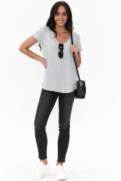 Jeans<Cafe Latte Courtney Black Denim Stretch Jean