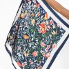 Scarves<Zoda Cresta Navy Satin Floral Square Scarf
