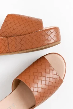 Heeled Sandals<Beaute Fashion Dallas Tan Platform Slide