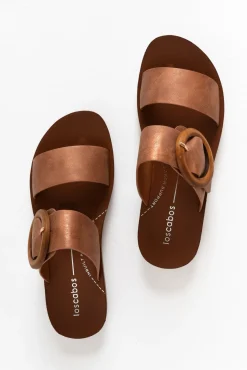 Slides<Los Cabos Damani Bronze Buckle Slide