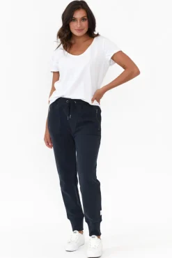 Pants<Elm Danni Navy Cotton Lounge Pant