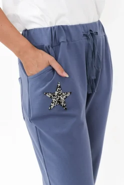 Pants<Cali and Co Darius Blue Star Cotton Stretch Pant