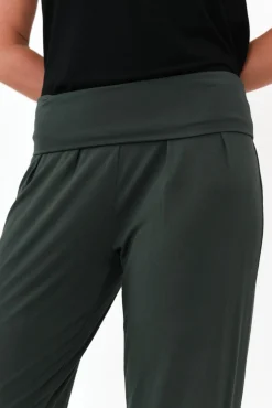 Pants<Bamboo Body Dark Green Bamboo Soft Slouch Pant