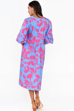 Cotton Dresses<Foil Darla Vivid Leaf Cotton Poplin Dress