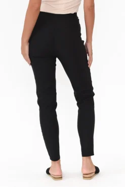 Pants<Willow Tree Dixon Black Cotton Stretch Pant