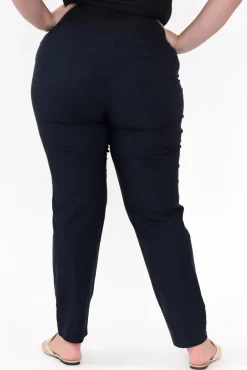 Pants<Willow Tree Dixon Navy Cotton Stretch Pant