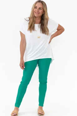 Pants<Willow Tree Dixon Teal Cotton Stretch Pant