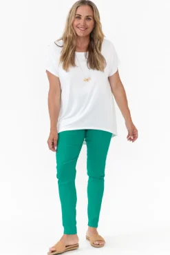 Pants<Willow Tree Dixon Teal Cotton Stretch Pant