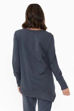 Cotton Tops<Betty Basics Dolly Blue Cotton Jumper