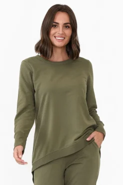 Jumpers<Betty Basics Dolly Khaki Cotton Jumper