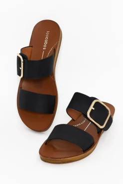 Slides<Los Cabos Doti Black Buckle Slide