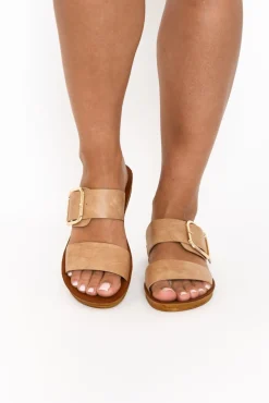 Slides<Los Cabos Doti Camel Buckle Slide
