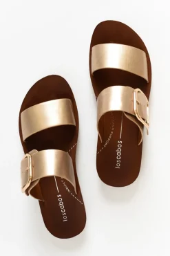 Slides<Los Cabos Doti Champagne Buckle Slide