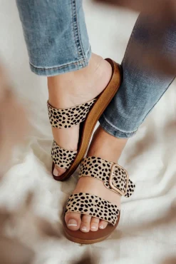 Slides<Los Cabos Doti Cheetah Buckle Slide
