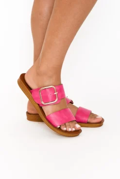 Slides<Los Cabos Doti Hot Pink Buckle Slide