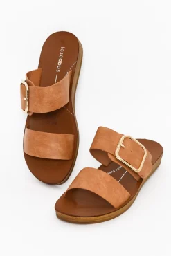 Flat Sandals<Los Cabos Doti Tan Buckle Slide