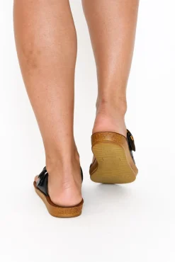 Slides<Los Cabos Dotsie Black Resin Buckle Slide