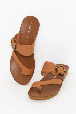 Slides<Los Cabos Dotsie Tan Resin Buckle Slide