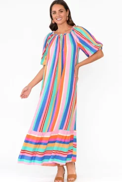 Maxi Dresses<Label of Love Dove Multi Stripe Maxi Dress