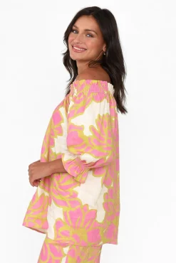 Linen Tops<Foil Drew Pink Lotus Linen Top