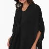 Ponchos<La Strada Dublin Black Metallic Wrap
