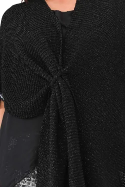 Ponchos<La Strada Dublin Black Metallic Wrap