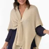 Ponchos<La Strada Dublin Gold Metallic Wrap