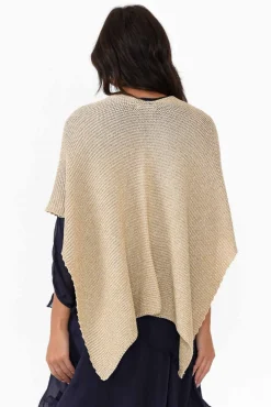 Ponchos<La Strada Dublin Gold Metallic Wrap