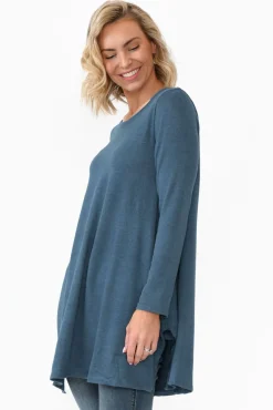 Tunic Tops<Hourglass Dylan Blue Knit Tunic