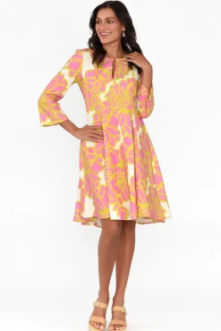 Linen Dresses<Foil Elisa Pink Lotus Linen Dress