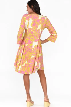 Linen Dresses<Foil Elisa Pink Lotus Linen Dress